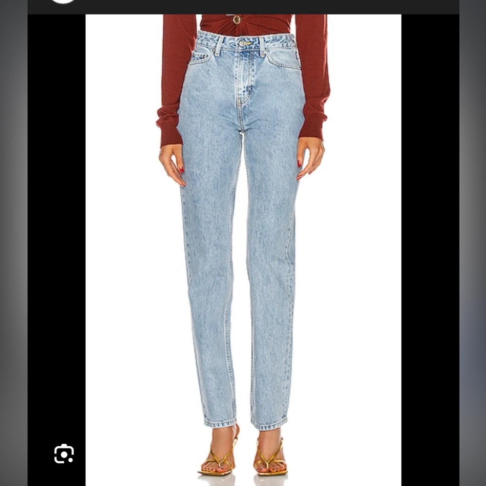 NWT Ganni Straight Leg High-Rise Jeans